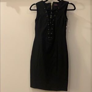 Hot Miami Styles black criss cross top dress
